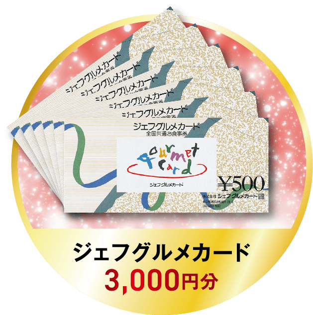 ジェフグルメカード3,000円分